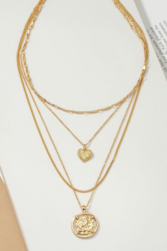 Delicate Heart Layered Necklace