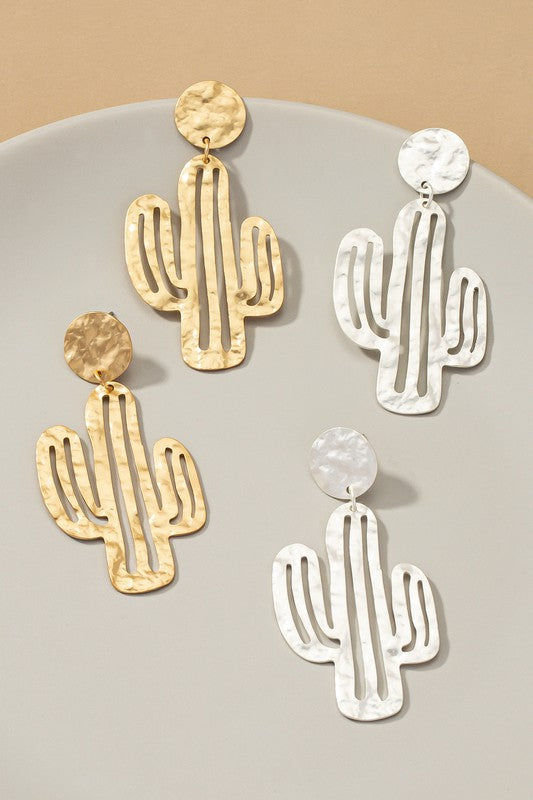 Cactus Pendant Earrings