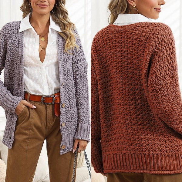 Cable Knit Oversized Cardigan