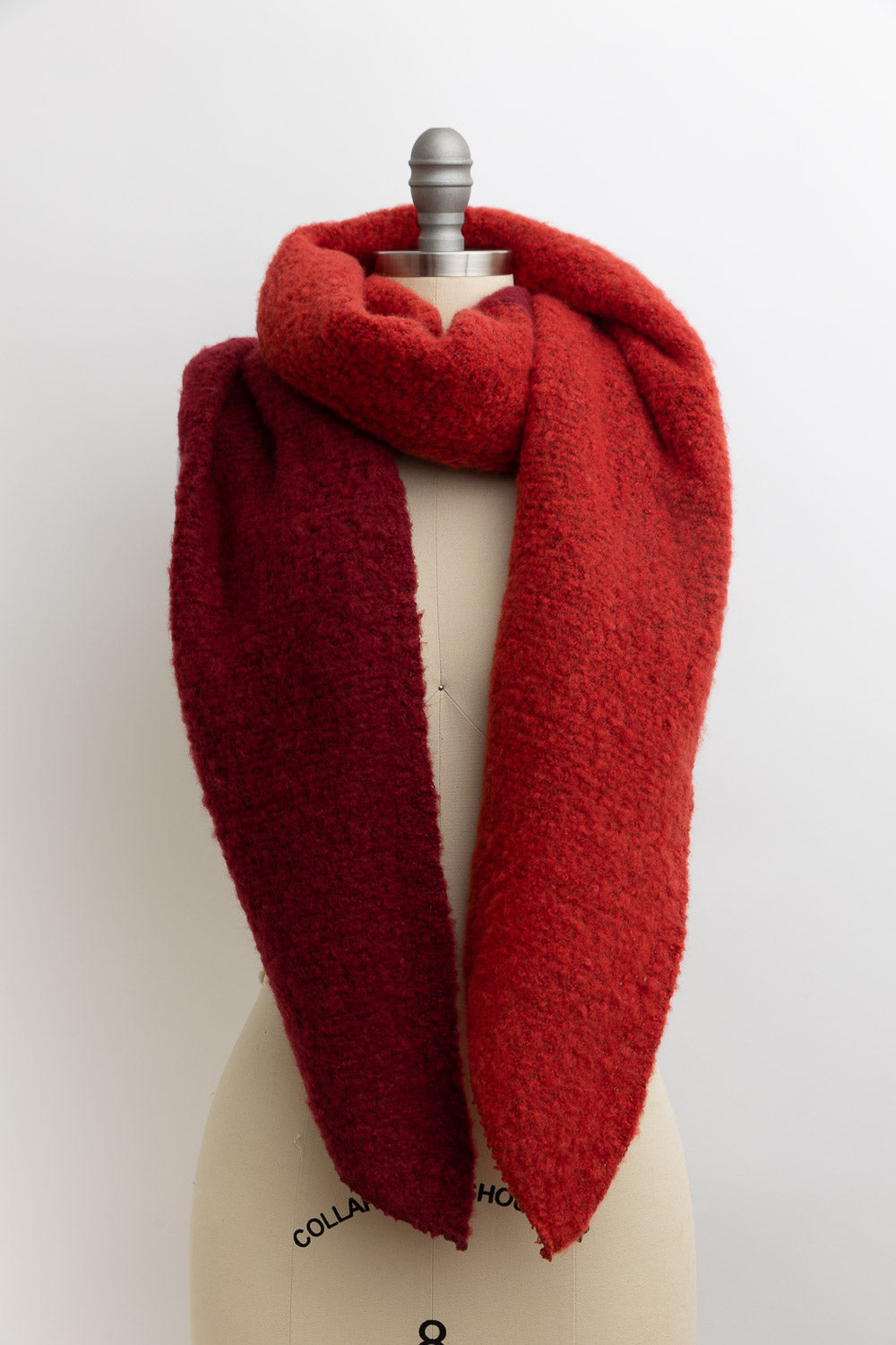 Cozy Double Tone Scarf Scarves Red