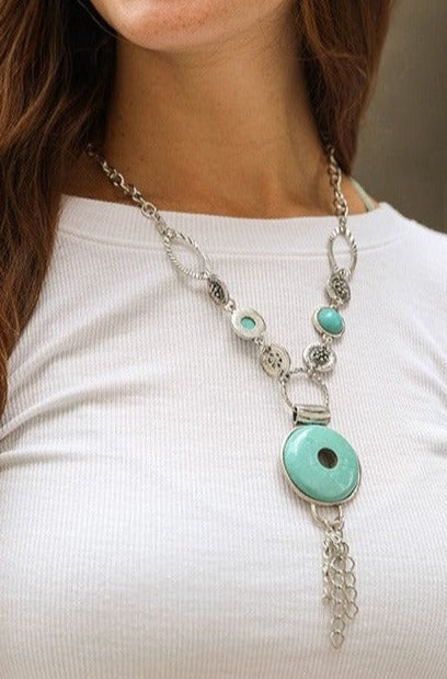 Eyelet Turquoise Necklace Jewelry