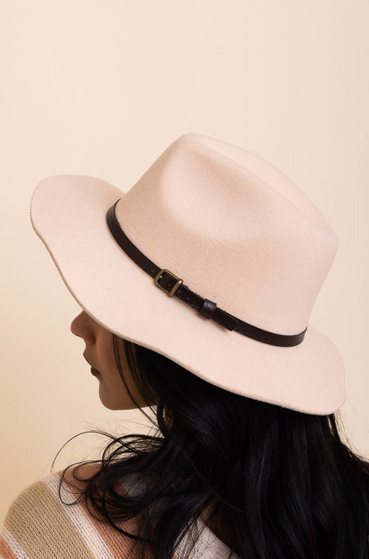 Pinched Front Western Style Hat Hats Nude