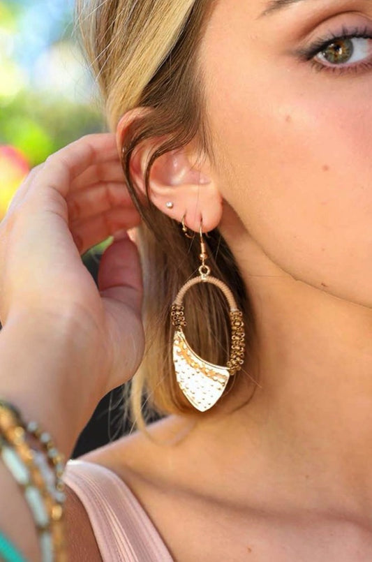 Vintage Gold Drop Earrings Jewelry