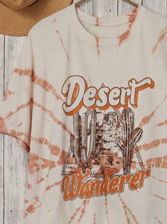 Desert Wandered Tie Dye Graphic Tee